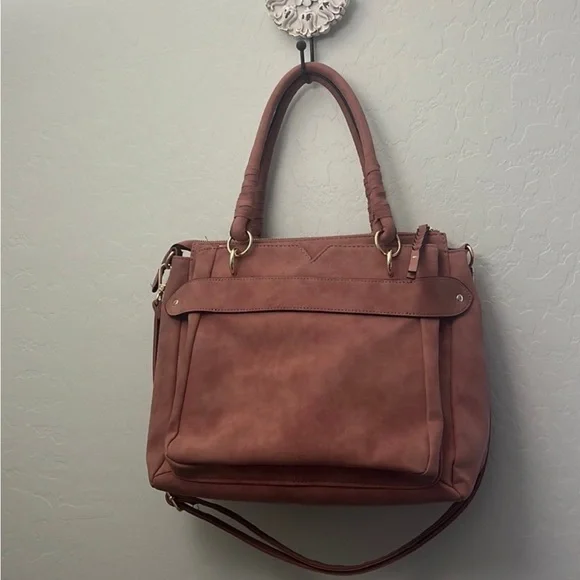 Pink suede purse - Picture 2 of 4